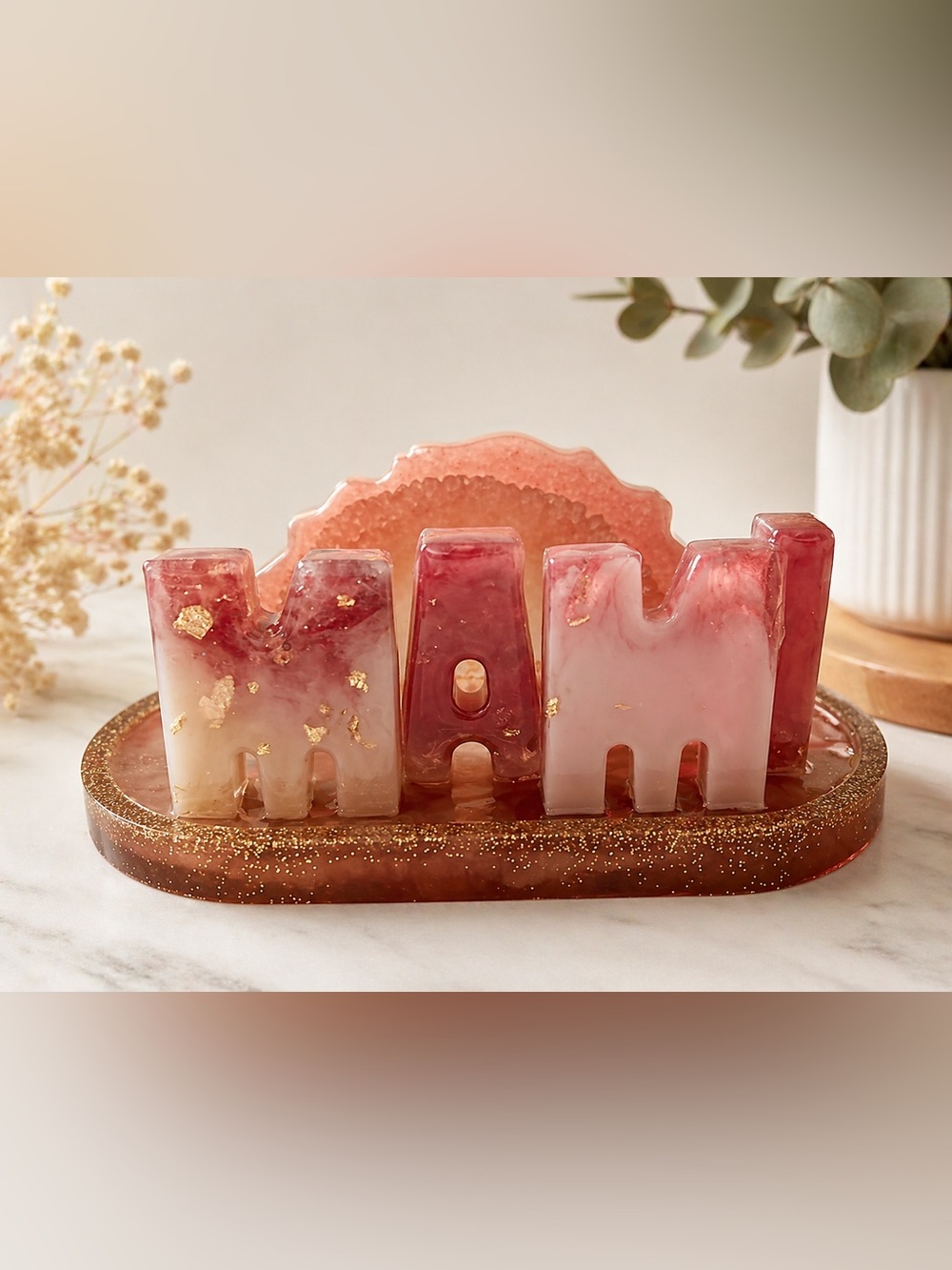Handmade Resin Napkin Holder, Gift for Mom